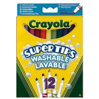 ماژیک رنگ آمیزی کرایولا مدل Supertips Washable Lavable - بسته 12 رنگ Crayola Supertips Washable Lavable12 Colors Marker