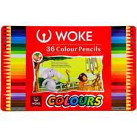 مداد رنگی 36 رنگ ووک طرح حیوانات - Woke Animals 36 Color Pencils