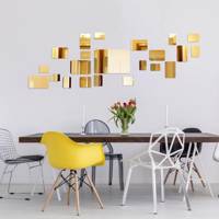 آینه پلکسی گلس دکووال مدل A9 بیست و دو تکه - Decowall A9 Plexiglass Mirror 22 Pieces