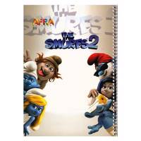 دفتر 50 برگ افرا طرح اسمرف ها 2.1 جلد شومیز Afra 50 Sheets The Smurfs2.1 Design Soft Cover Notebook