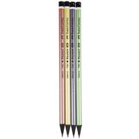 مداد مشکی فابر کاستل مدل Pearly - بسته 4 عددی Faber-Castell Pearly Black Pencil - Pack of 4