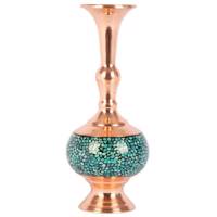 گلدان فیروزه کوب گالری گوهران مدل کرواتی تنه گود کد 1383