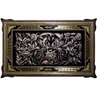 تابلو خاتم و قلمزنی طرح گل و مرغ مدل 474207