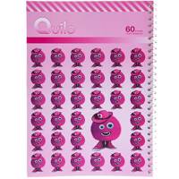 دفتر مشق کوییلو طرح هیولای صورتی بانمک 60 برگ Quilo Cute Pink Monster 60 Sheets Homework Notebook