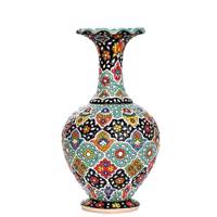 گلدان سفالی گالری صلصال طرح میناکاری کد 205