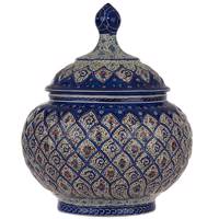قندان مسی میناکاری شده اثر شیرازی طرح 3 سایز متوسط