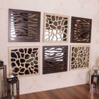 آینه ام دی اف دکو وسنا مدل V1012 شش تکه Deco Vasna V1012 MDF Mirror 6 Pieces