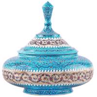 شکلات خوری مسی میناکاری اثر ابوالقاسمی کد 170045