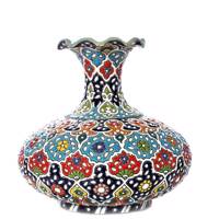 گلدان سفالی گالری صلصال طرح میناکاری کد 220