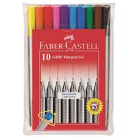 روان نویس 10 رنگ فابرکاستل مدل Grip Finepen Faber Castell Grip Finepen 10 Color Rollerball Pen