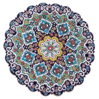 بشقاب سفالی آرت گالری طرح میناکاری کد A3036