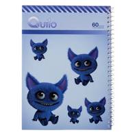 دفتر مشق کوییلو طرح هیولای آبی بانمک 60 برگ Quilo Cute Blue Monster 60 Sheets Homework Notebook