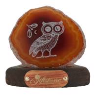 جاشمعی عقیق گیفت استون طرح بوف کور Giftstone The Blind Owl Agate Candle Stick