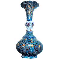 گلدان مسی میناکاری گالری آسمانی طرح سرو ناز مدل G-2