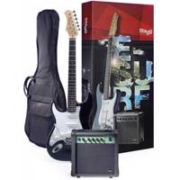 پکیج گیتار الکتریک دست چپ استگ مدل E SURF 250 LH BK Stagg E SURF 250 LH BK Left Hand Electric Guitar Package