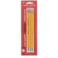 مداد مشکی کارن داش مدل Graphite بسته 4 عددی Caran dAche Graphite Black Pencil Pack of 4