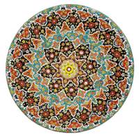بشقاب سفالی سی دا طرح میناکاری کد KR03002