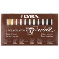 پاستل گچی 12 رنگ لیرا مدل Polycrayons Lyra Polycrayons 12 Color Chalk Pastell