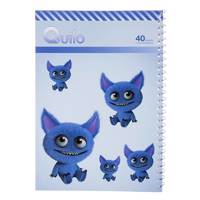 دفتر مشق کوییلو طرح هیولای آبی بانمک 40 برگ Quilo Cute Blue Monster Homework Notebook 40 Sheets