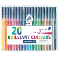 ماژیک 20 رنگ استدلر مدل Triplus Brilliant Colours Staedtler Triplus Brilliant Colours 20 Color Marker