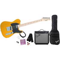پکیج گیتار الکتریک فندر مدل Squier Affinity Series Telecaster Butterscotch Fender Squier Affinity Series Telecaster Butterscotch Electric Guitar Package