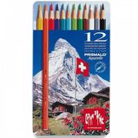 مداد آبرنگی 12 رنگ کارن داش سری پریس مالو آکوآرله کد 0999312 Caran Prismalo Aquarelle 12 Watercolor Pencil Code 0999312