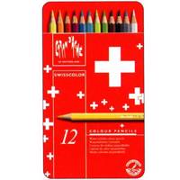 مداد رنگی 12 رنگ کارن داش سری سوییس کالر مدل 1285712 Caran dAche 1285712 Swiss Color 12 Color Pencils