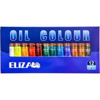 رنگ روغن 12 رنگ الیزا حجم 12 میلی لیتر Eliza Oil Color 12 Color 12ml