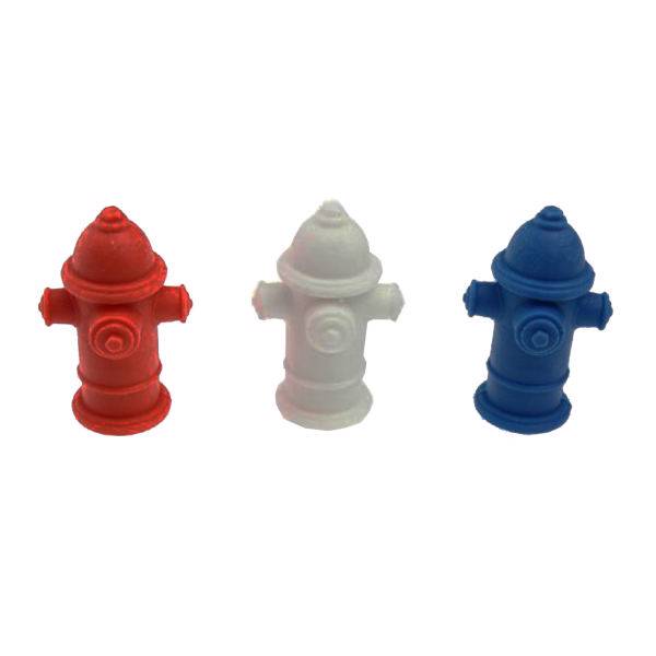 پاک کن کیکرلند مدل شیر آب آتش نشانی بسته 3 تایی، Kikkerland Fire Hydrant Eraser 3 Pieces