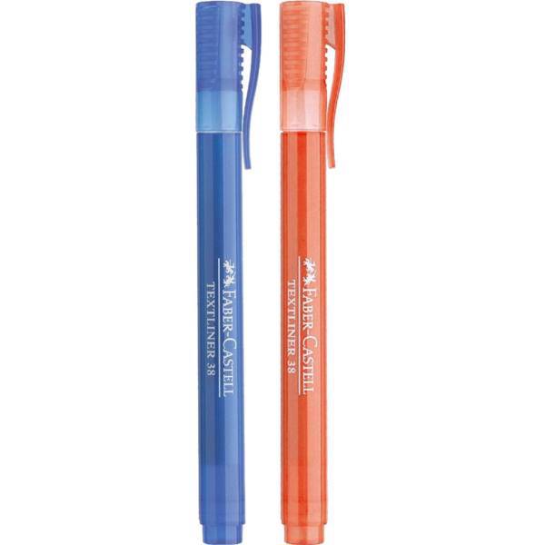 ماژیک علامت گذار فابر کاستل مدل Textliner 38 - بسته 2 عددی، Faber-Castell Textliner 38 Highlighter - Pack of 2