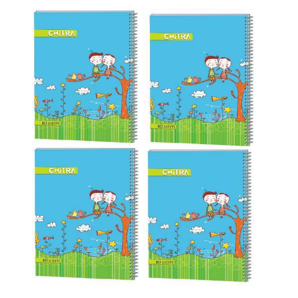 دفتر مشق چیترا کد 42-07 بسته 4 عددی، Chitra 07-42 Homework Notebook Pack of 4