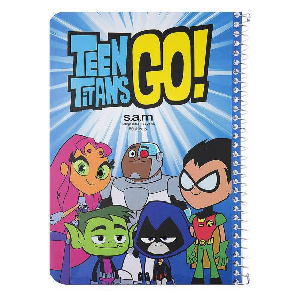 دفتر مشق سم طرح تایتان ها به پیش، Sam Teen Titans Go Design Homework Notebook