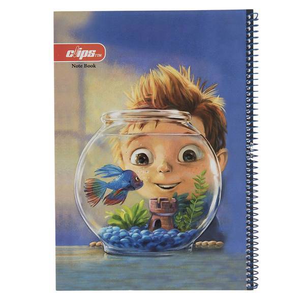 دفتر نقاشی کلیپس طرح تنگ ماهی، Clips Fishbowl Painting Notebook
