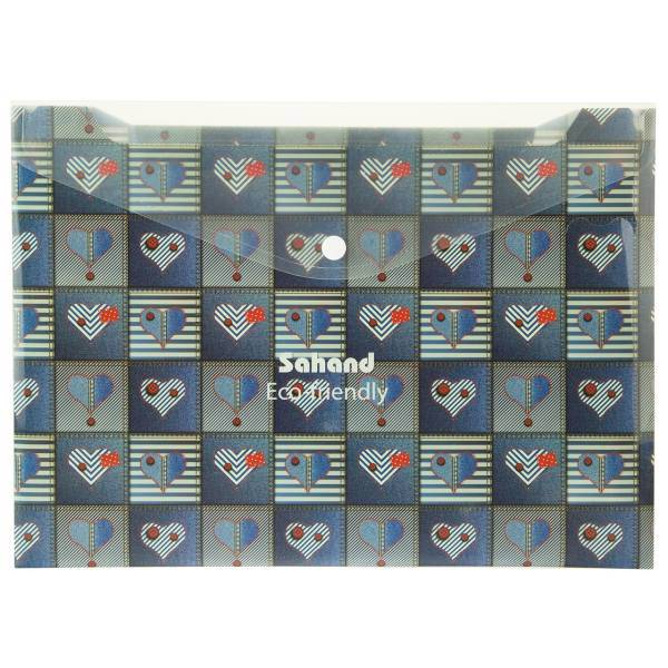 پوشه دکمه دار سهند طرح جین سایز A4، Sahand Jeans Button Folder Size A4