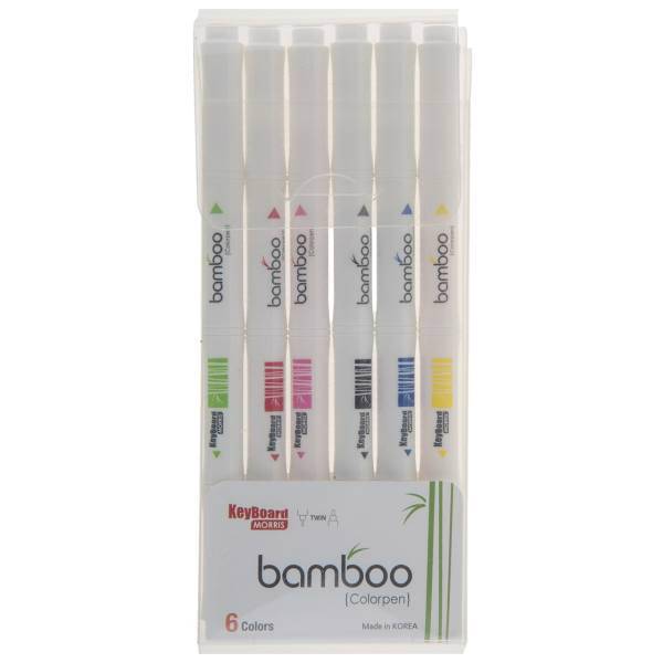 ماژیک رنگ‌آمیزی بامبو مدل KTB-2-3300 بسته 6 عددی، Bamboo KTB-2-3300 Marker Pack of 6