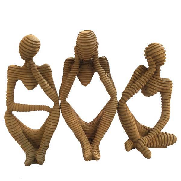 مجسمه طرح خاکی مدل مومیایی مجموعه سه عددی، Soil Mummy Statue Pack of 3