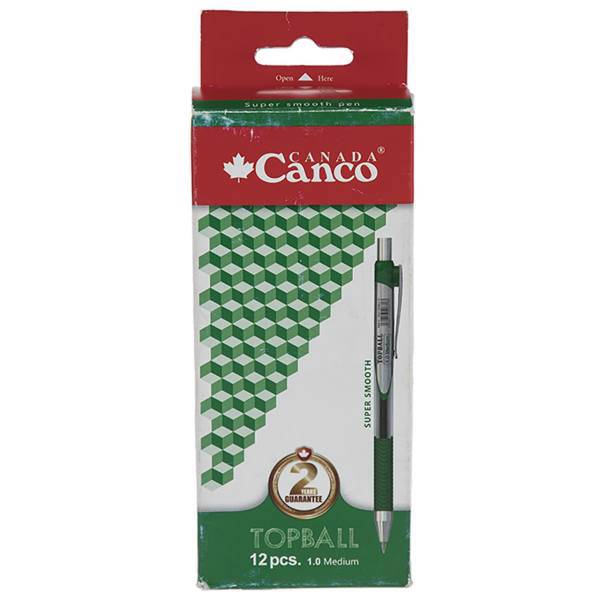 خودکار کنکو مدل Topball بسته 12 عددی، Canco Topball Pen Pack of 12