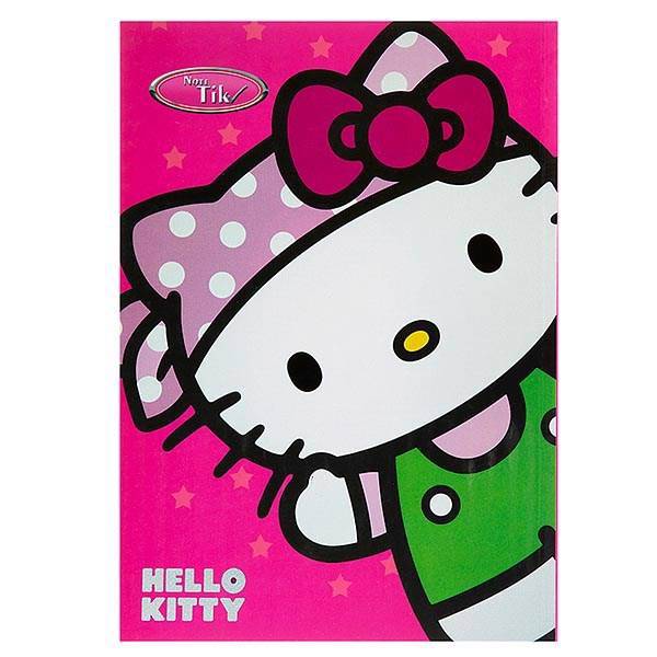 دفتر نقاشی 50 برگ کلیپس طرح هلو کیتی 2 جلد شومیز، Clips 50 Sheets Painting Hello Kitty 2 Design Soft Cover Notebook