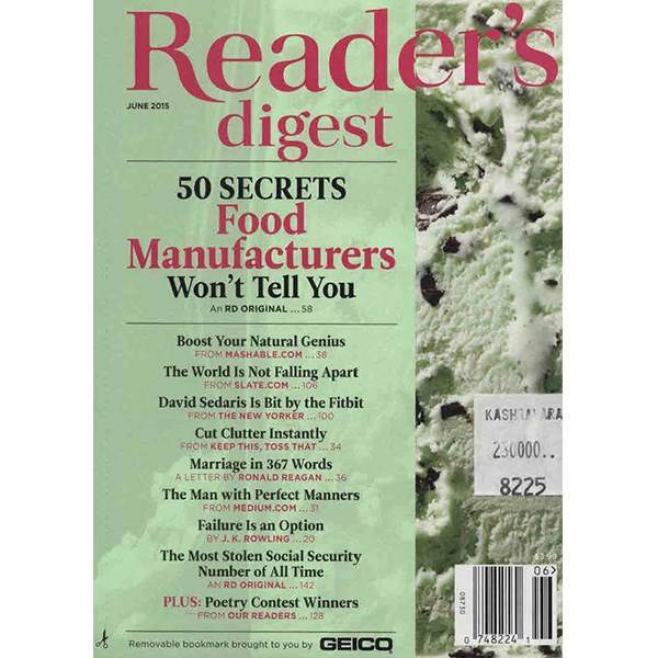 مجله ریدرز دایجست - ژوئن 2015، Readers Digest Magazine - June 2015