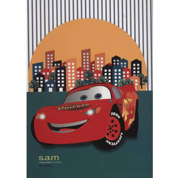 دفتر مشق سم طرح ماشین خوشحال، Sam Happy Car Homework Notebook