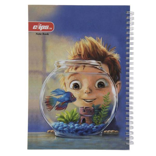 دفتر مشق کلیپس طرح تنگ ماهی، Clips Fishbowl Design Homework Notebook