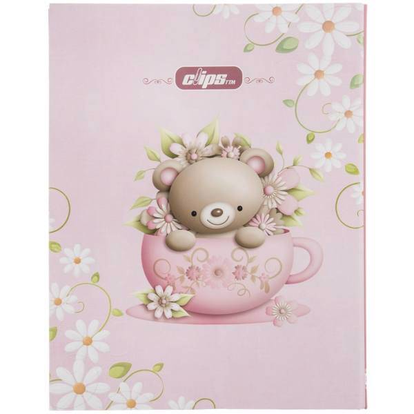 دفتر کلاسوری کلیپس طرح خرس، Clips Bear Ring Binder Notebook