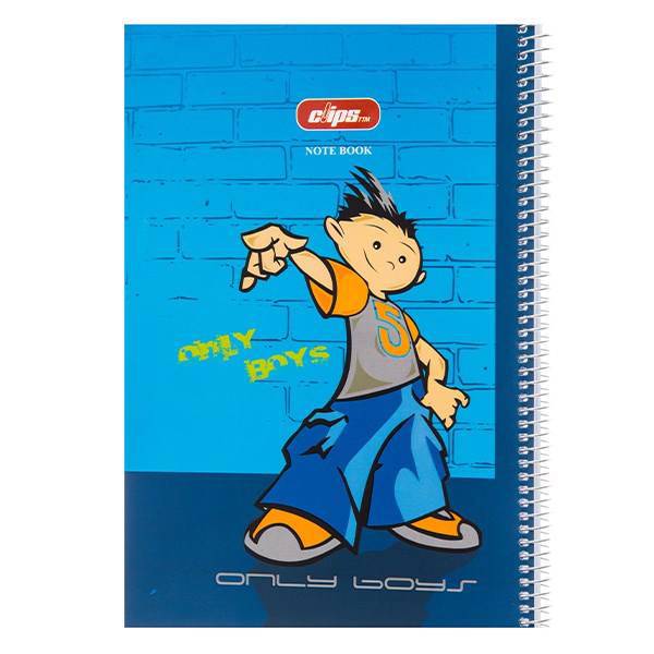 دفتر 100 برگ کلیپس طرح پسر جلد شومیز، Clips 100 Sheets Ring Cover Boy Design Notebook