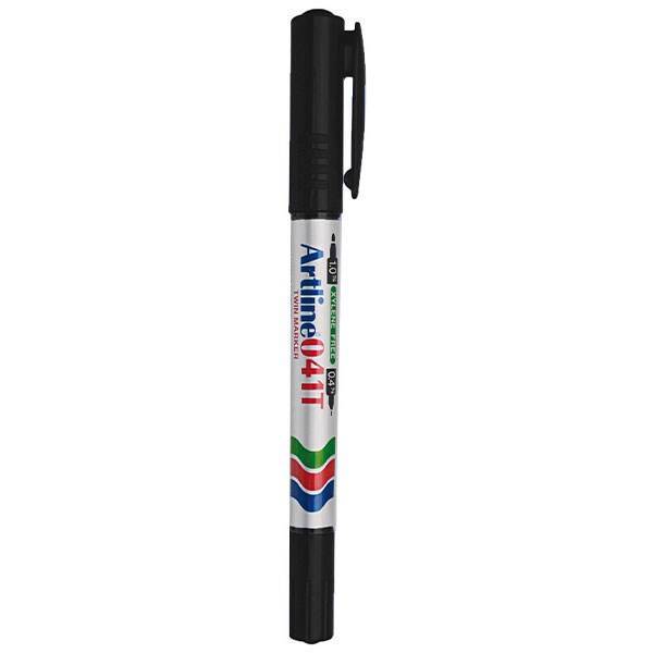 ماژیک آرت لاین مدل 041T دوسر مشکی، Artline 041T Twin Black Permanent Marker