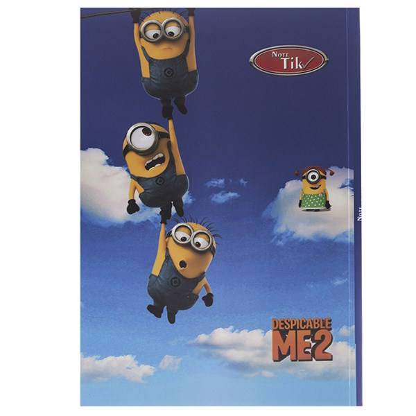دفتر نقاشی 50 برگ کلیپس طرح مینیون 2 جلد شومیز، Clips 50 Sheets Painting Minion 2 Design Soft Cover Notebook