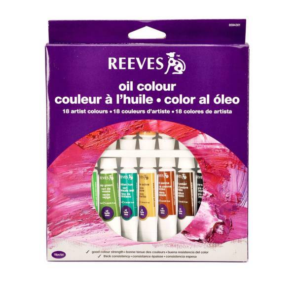 رنگ روغن 18 رنگ ریوز حجم 10 میلی لیتر، Reeves 18 Oil Color 10ml