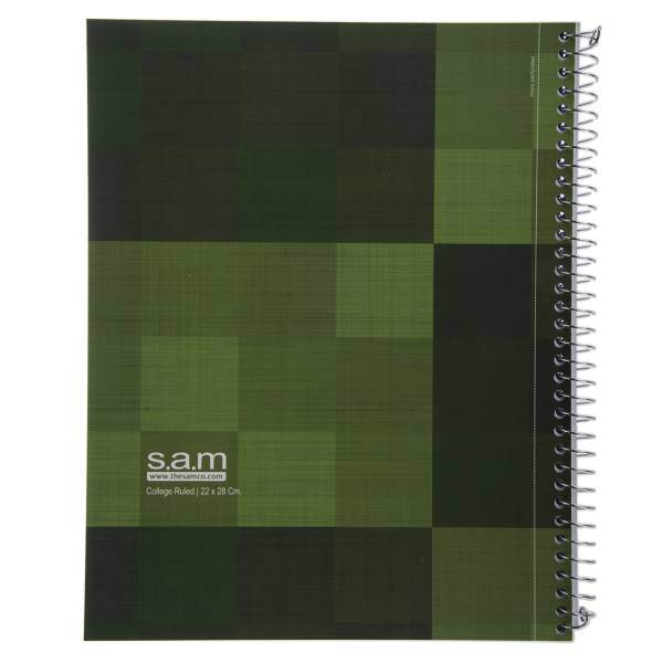 دفتر مشق سم طرح کلاژ سبز، Sam Green Collage Design Homework Notebook