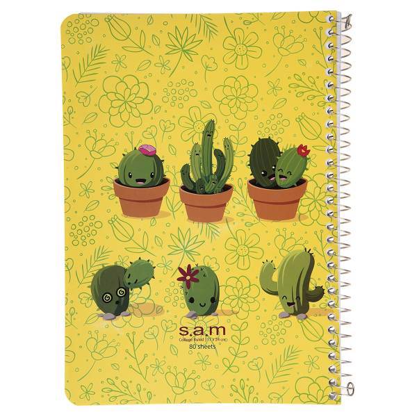 دفتر مشق سم طرح کاکتوس، Sam Cactus Design Homework Notebook