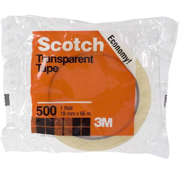 نوار چسب شیشه ای اسکاچ مدل Transparent پهنای 1.8 سانتی متر، Scotch Transparent Adhesive Tape Width 1.8cm