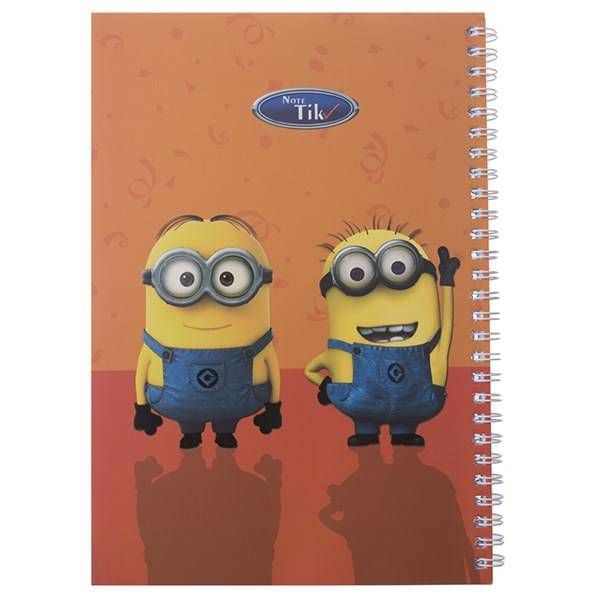 دفتر 50 برگ کلیپس طرح مینیون 1 جلد شومیز، Clips 50 Sheets Minion 1 Design Soft Cover Notebook